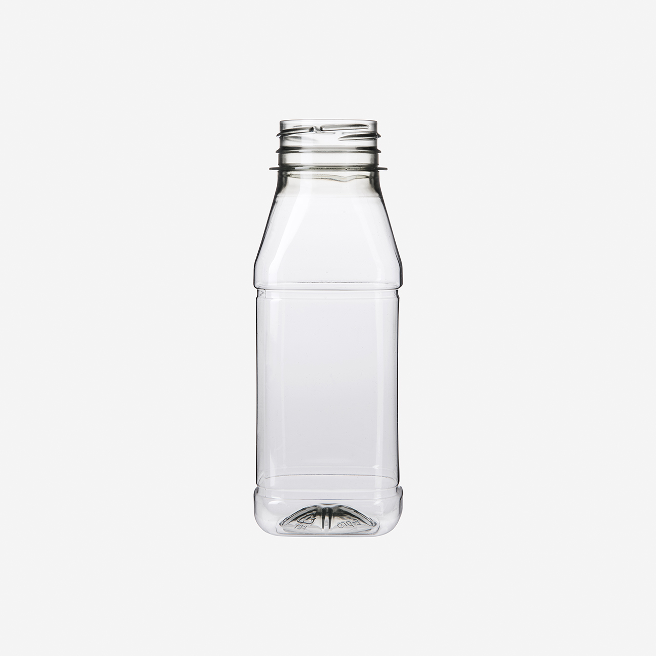 250 ml JUICE SQUARE Weithalsflasche 100% rPET  (Karton à 330 Stk.) 