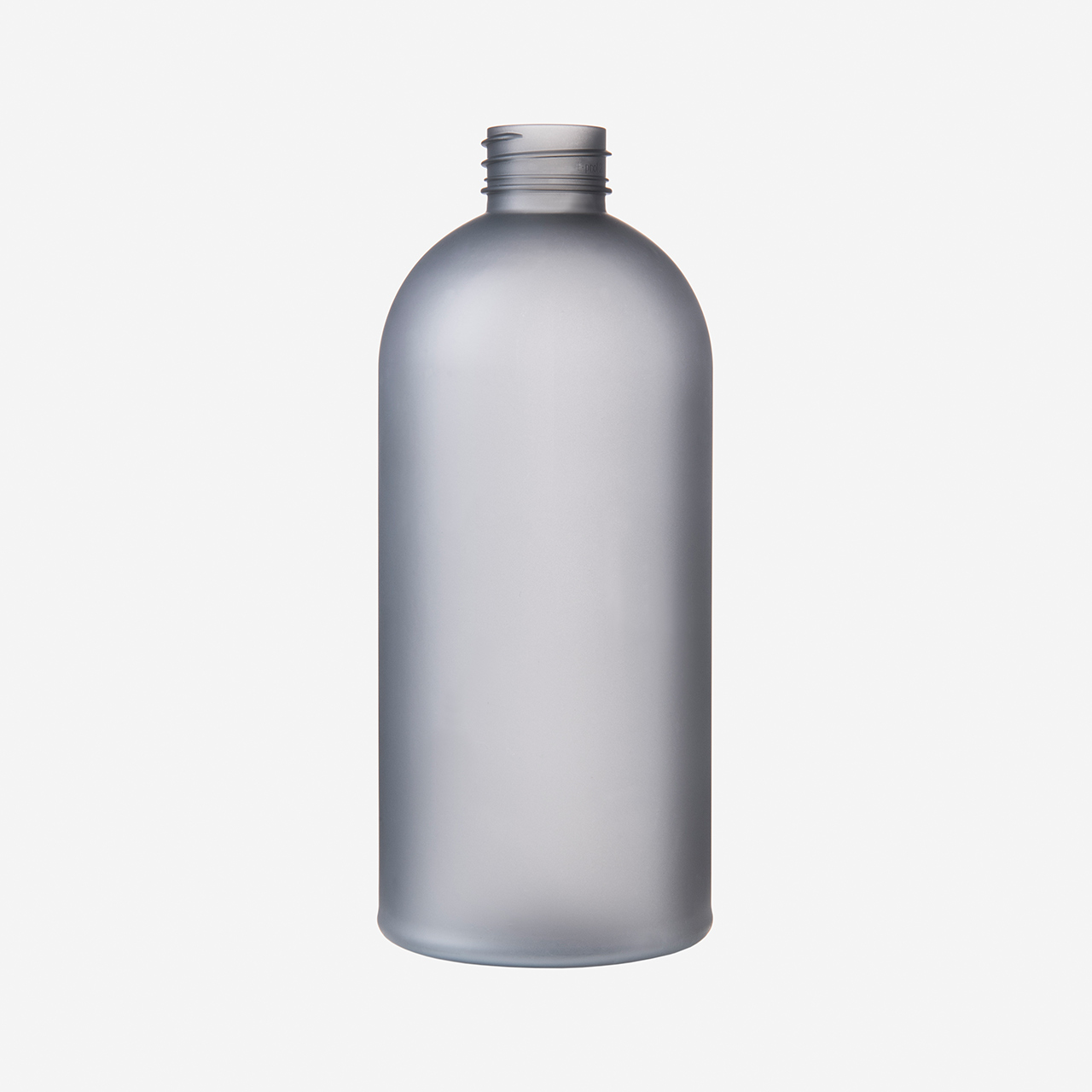 Mattgrau lackierte Recycling PET Flasche, 500 ml 