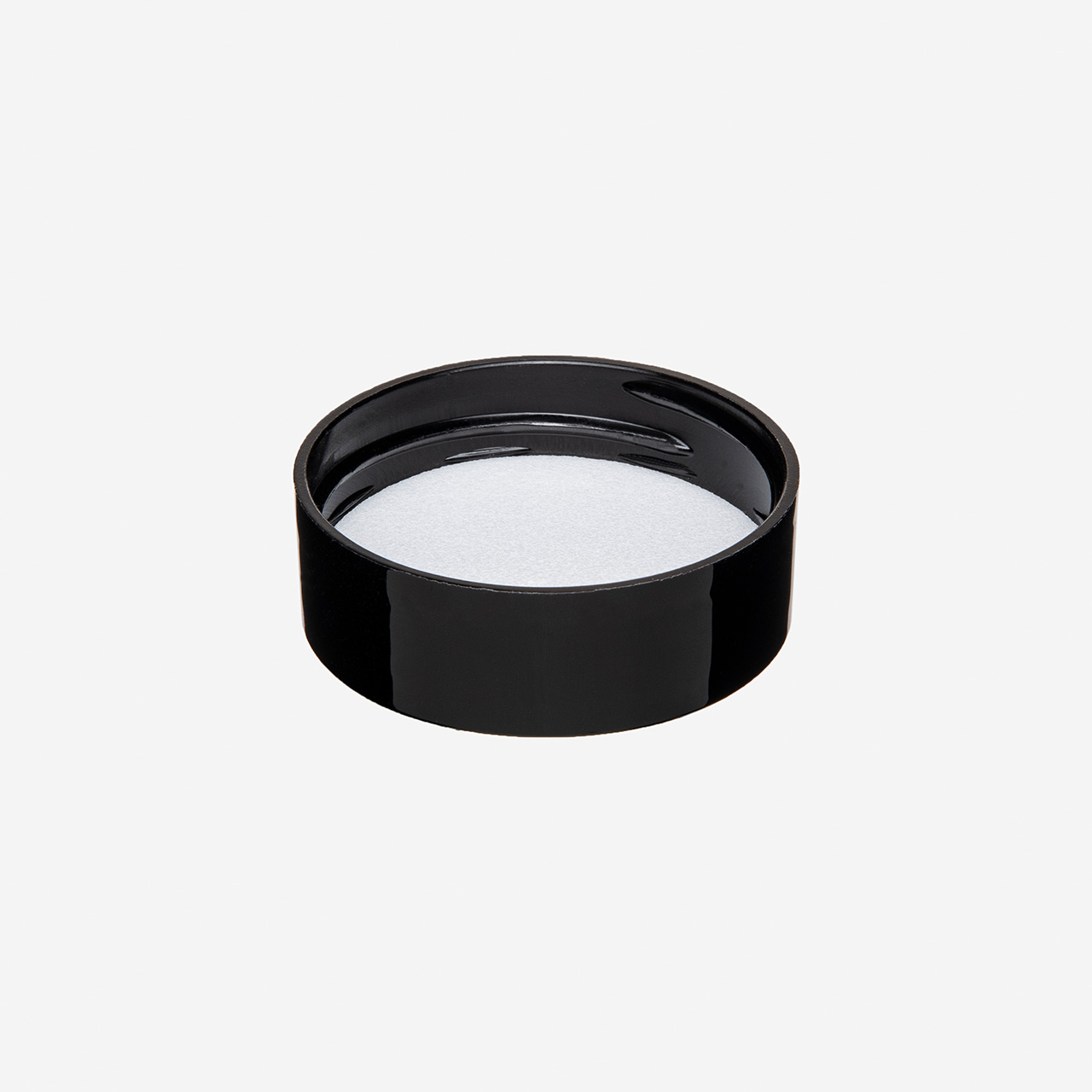 38 mm schwarzer Schraubdeckel für Glastiegel 30 ml aus PP (72 Stk./ Verpackungseinheit)   