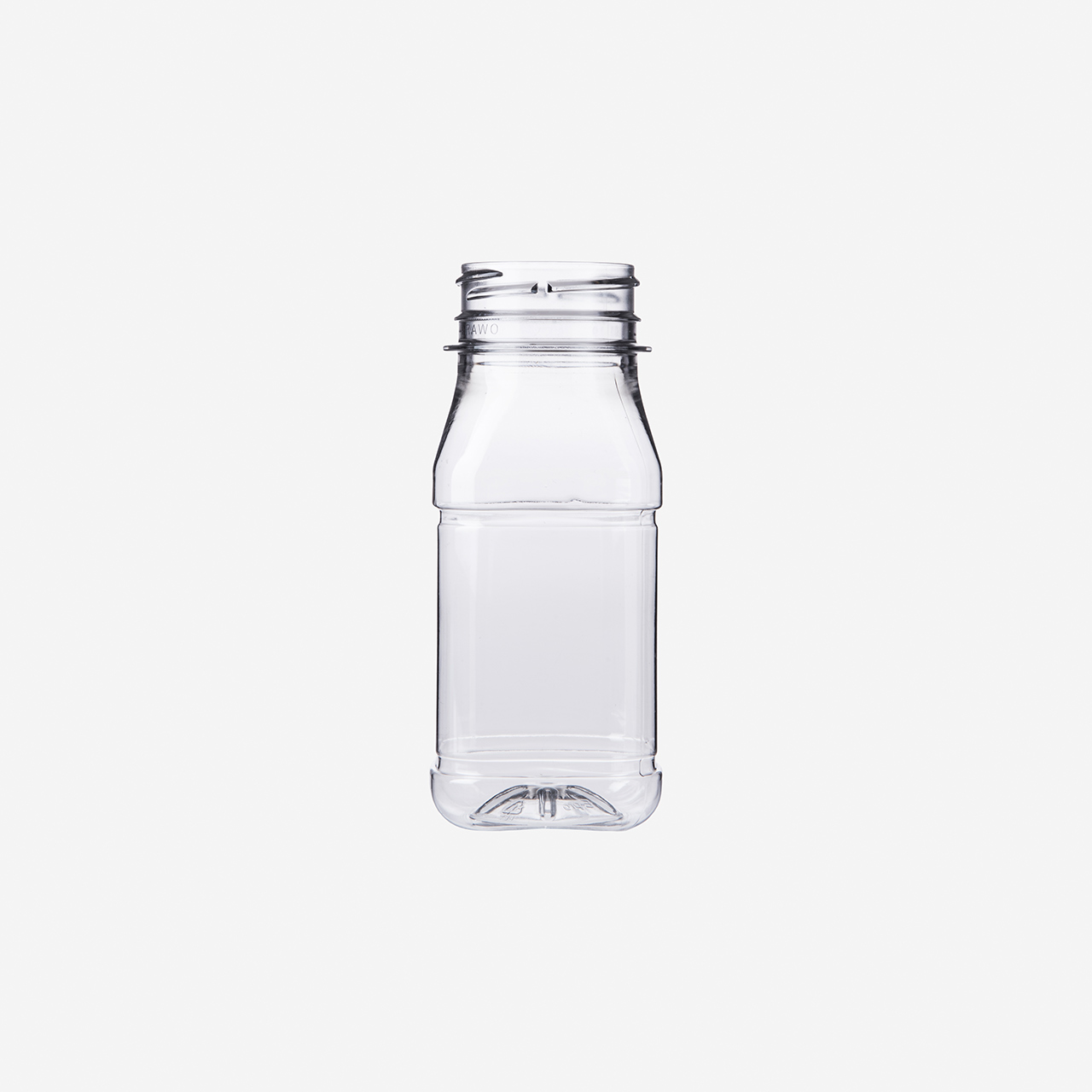 150 ml  JUICE SQUARE Weithalsflasche PET  (Karton à 448 Stk.)     