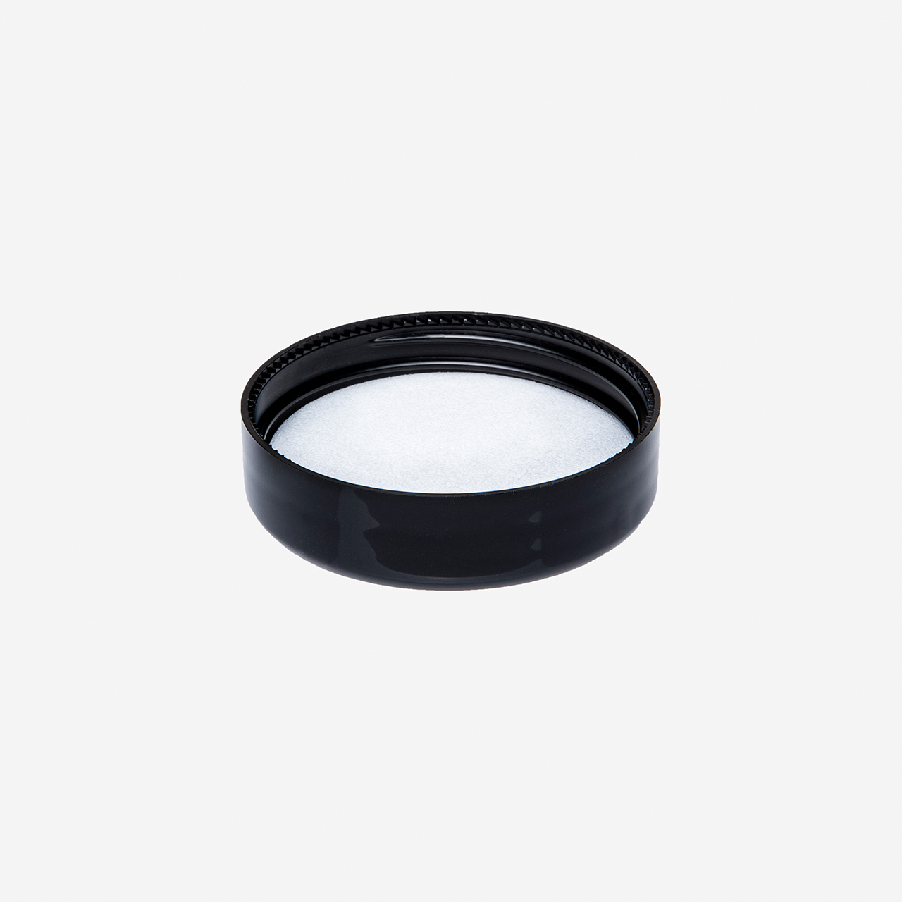 53 mm schwarzer Schraubverschluss für Glastiegel 100 ml mit EPE-Einlage (68 Stk./ Verpackungseinheit)  
