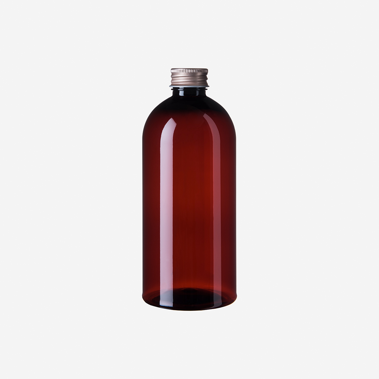 500 ml Boston Round braun-transparent 100% rPET (VPE à 1.140 Flaschen)